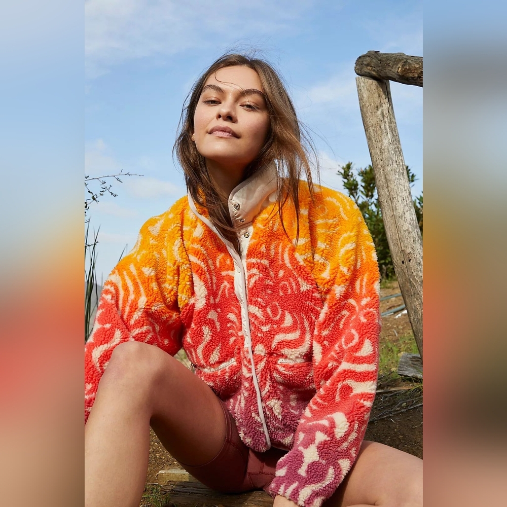 NEW Free People Hit the Slopes Printed Jacket